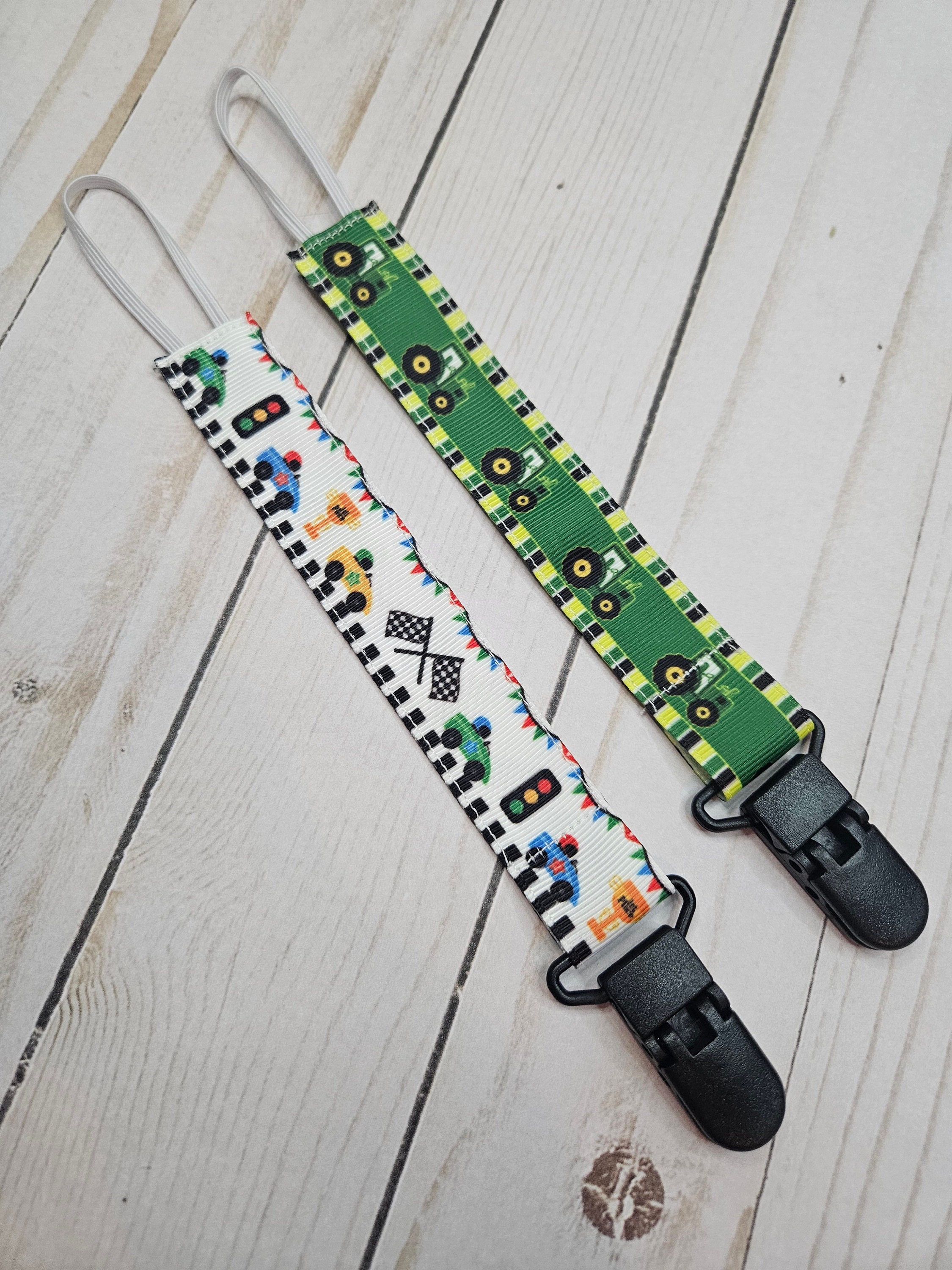 Construction Tractor Car Pacifier Clip / Baby Shower Gift / Fabric ...