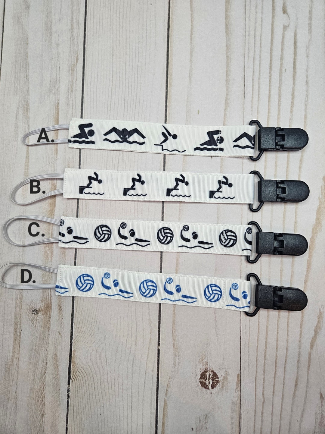 Swimming Pacifier Clip | Sports Baby Shower Gift - Etsy
