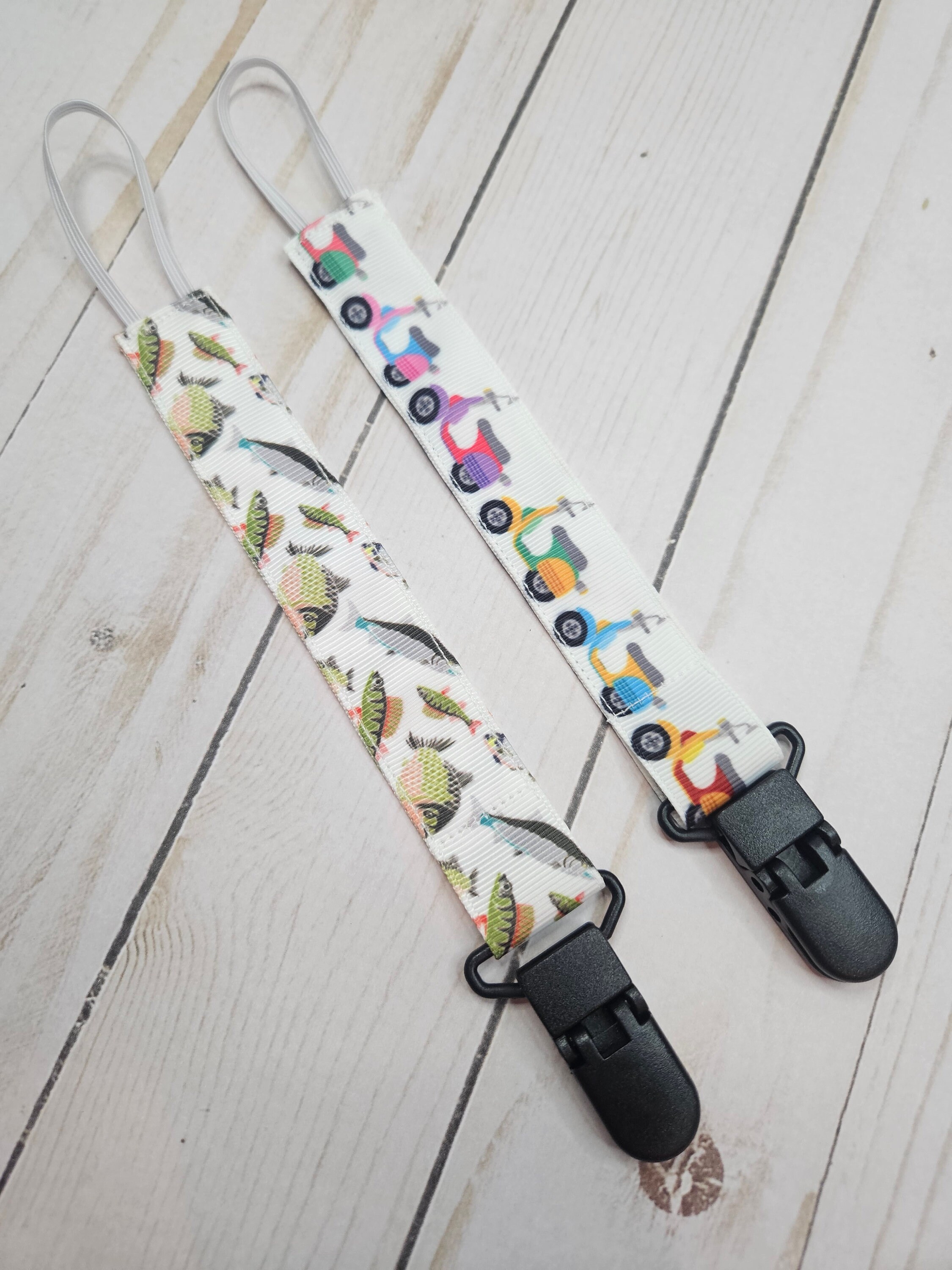 Construction Tractor Car Pacifier Clip / Baby Shower Gift / Fabric ...