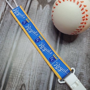 Pacifier Clip/ Baby shower gift / fabric pacifier clip / handmade baby present / Professional Baseball / American Central image 5
