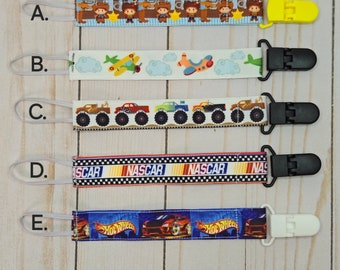 Handmade Fabric Pacifier Clip, Baby Shower Gift