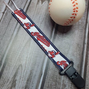 Pacifier Clip/ Baby shower gift / fabric pacifier clip / handmade baby present / Professional Baseball / American Central image 3