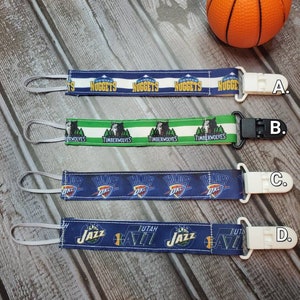 Pacifier Clip/ Baby shower gift / fabric pacifier clip / handmade baby present / Northwest