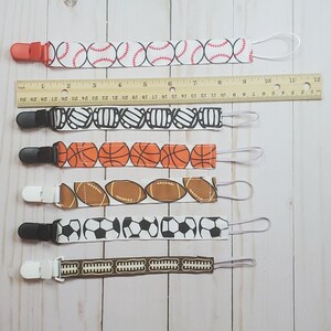 Sports Pacifier Clip / Baby Shower Gift / Fabric Pacifier Clip ...