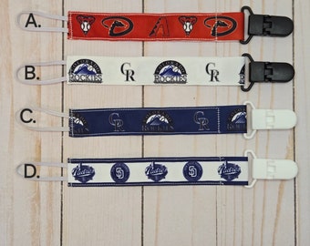 Sports Pacifier Clip / Baby Shower Gift / Fabric Pacifier Clip ...