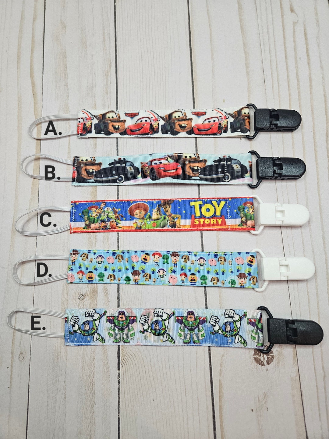 Cars / Toys Pacifier Clip / Baby Shower Gift / Fabric Pacifier Clip / Handmade Baby Present / Etsy