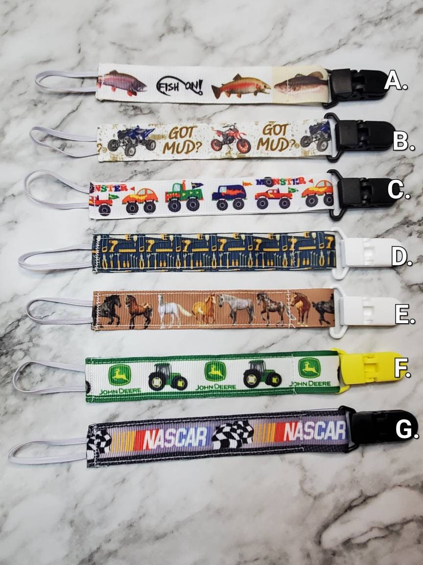 Pacifier Clip/ Baby Shower Gift / Fabric Pacifier Clip / Handmade Baby