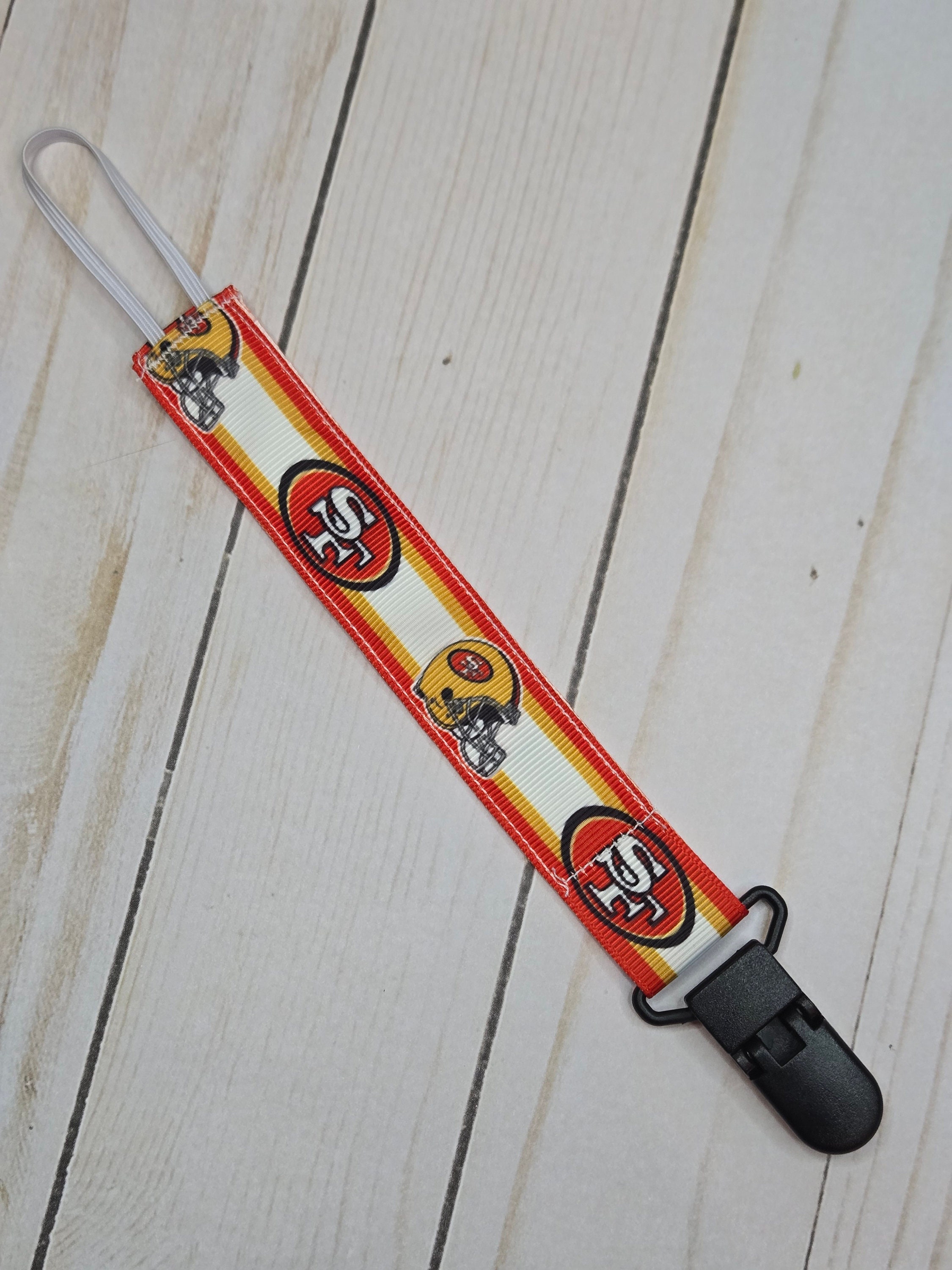 Professional Football Pacifier Clip/ Baby Shower Gift/fabric Pacifier ...
