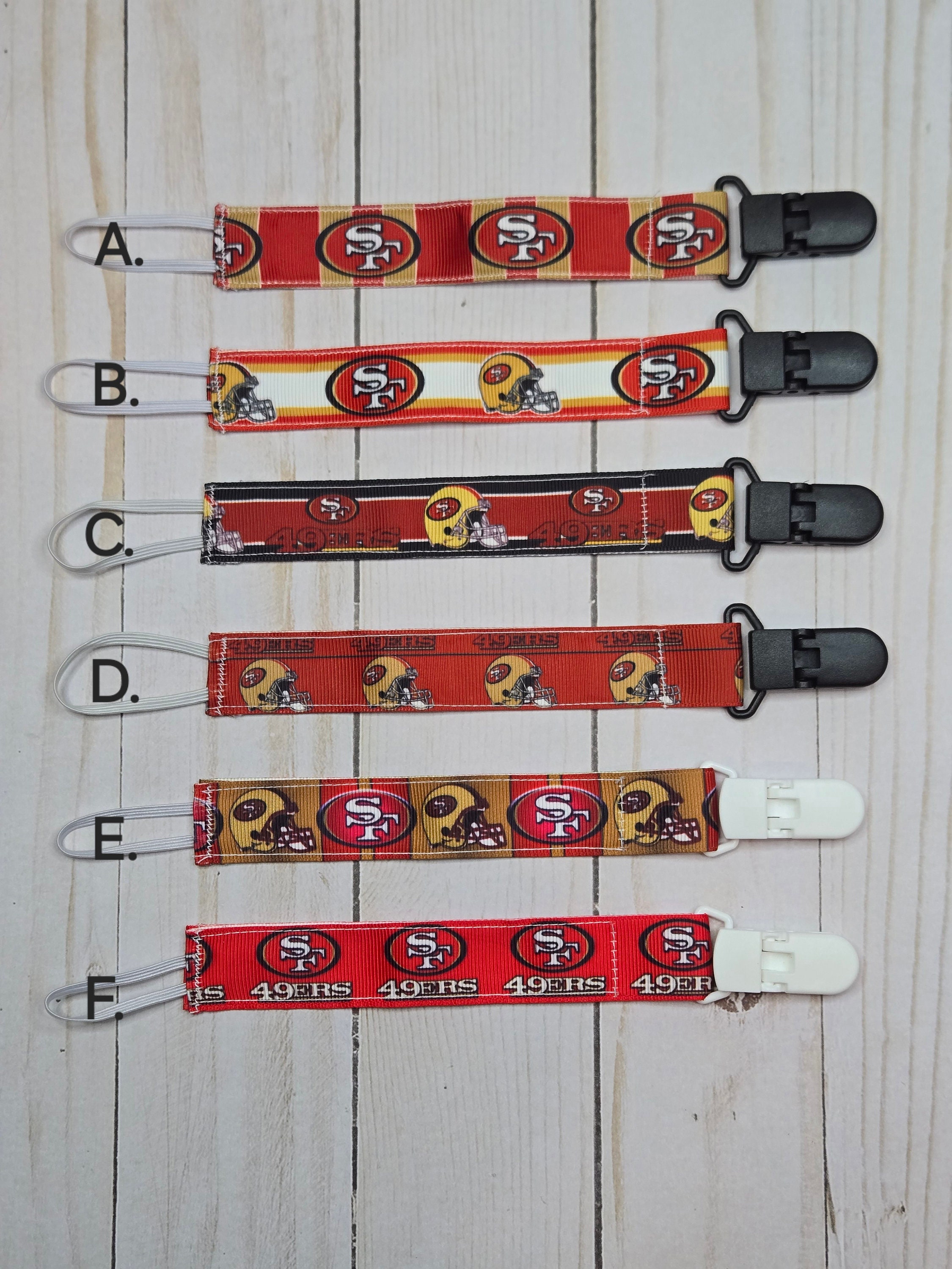 Professional Football Pacifier Clip/ Baby Shower Gift/fabric Pacifier ...