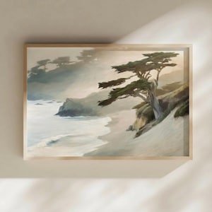 Carmel Coast Art Print: Cypress Tree, Big Sur Painting