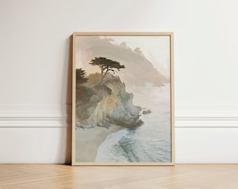 Cypress Tree Coastal Art Print: California Point Lobos Landscape