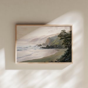 Big Sur Painting Mill Plaskett Creek Beach Fine Art Print California Mist Fog Coastline Carmel Monterey Central Coast Highway One Landscape