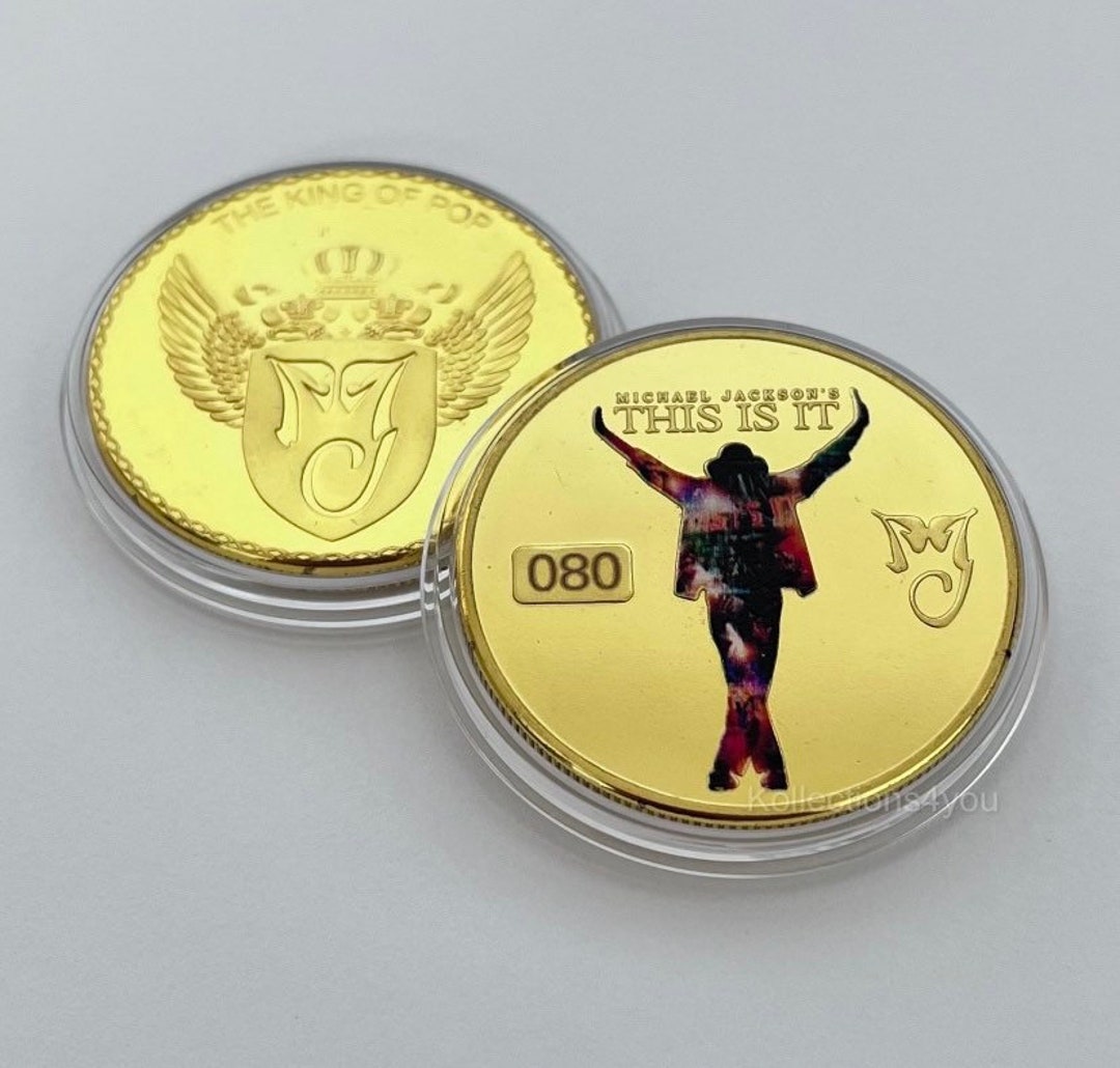 Michael Jackson Gold Plated Collectable Coin Etsy