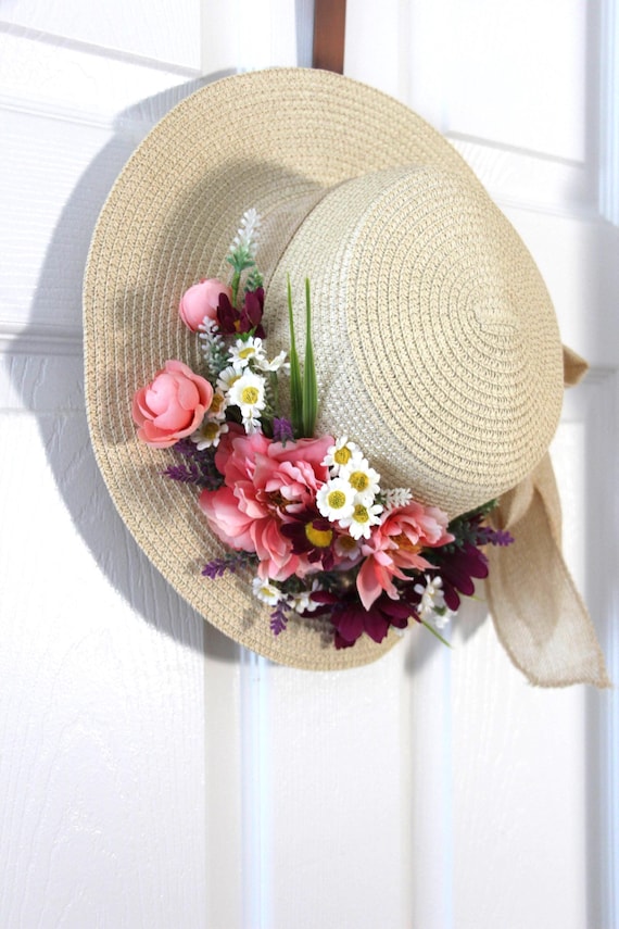 Garden Hat With Artificial Flowers Floral Hat Decor Hat for Picnic Floral Head Hat. Etsy