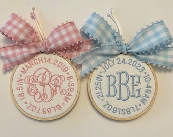 Baby Birth Sats Christmas Ornament