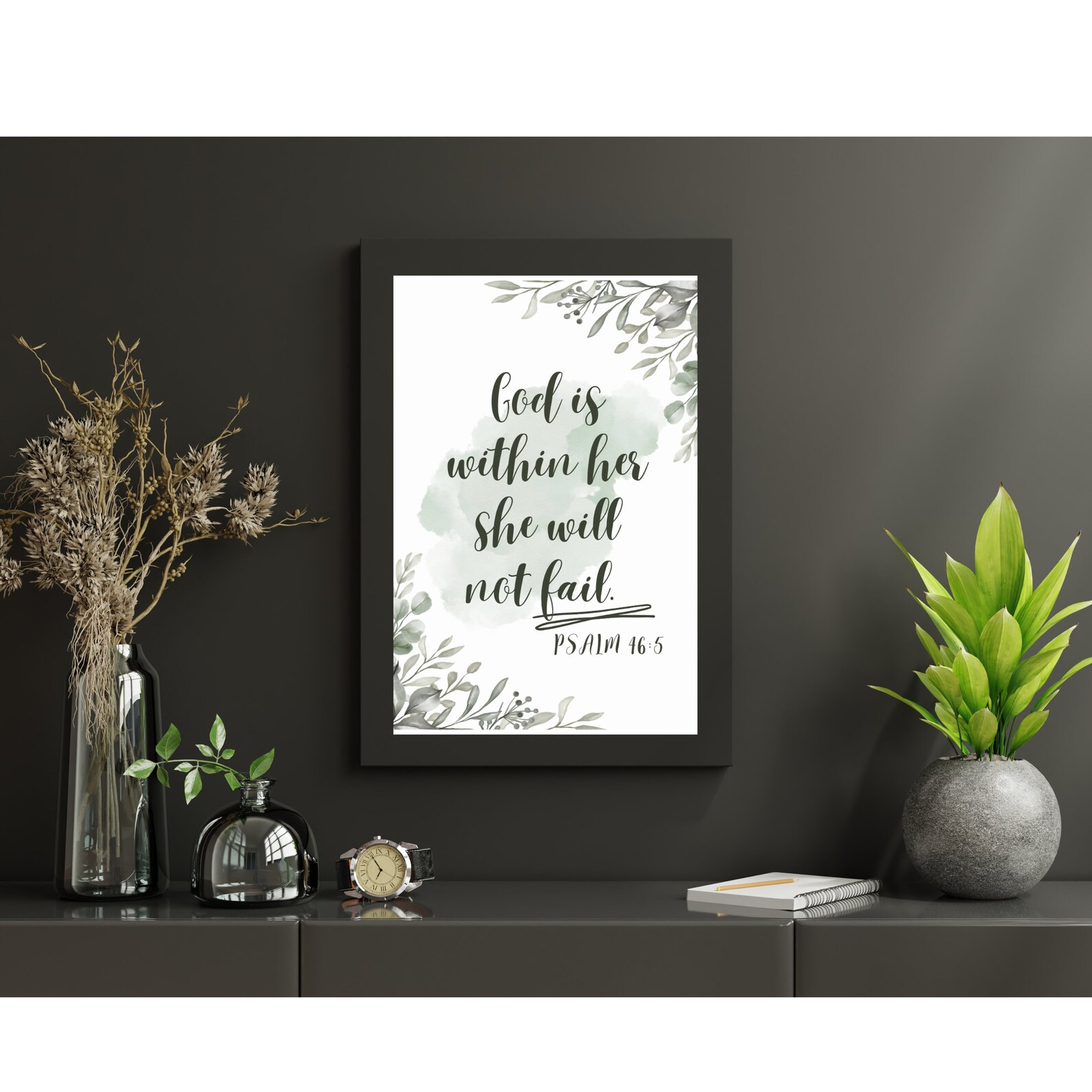 Bible Verse Psalm 46:5 Printable Bedroom Decor Living Room Decor - Etsy