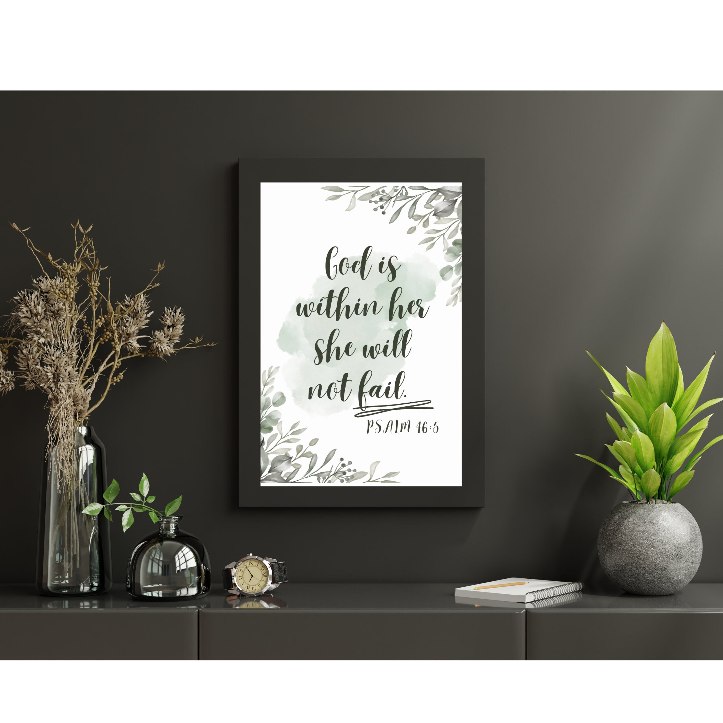 Bible Verse Psalm 46:5 Printable Bedroom Decor Living Room Decor - Etsy