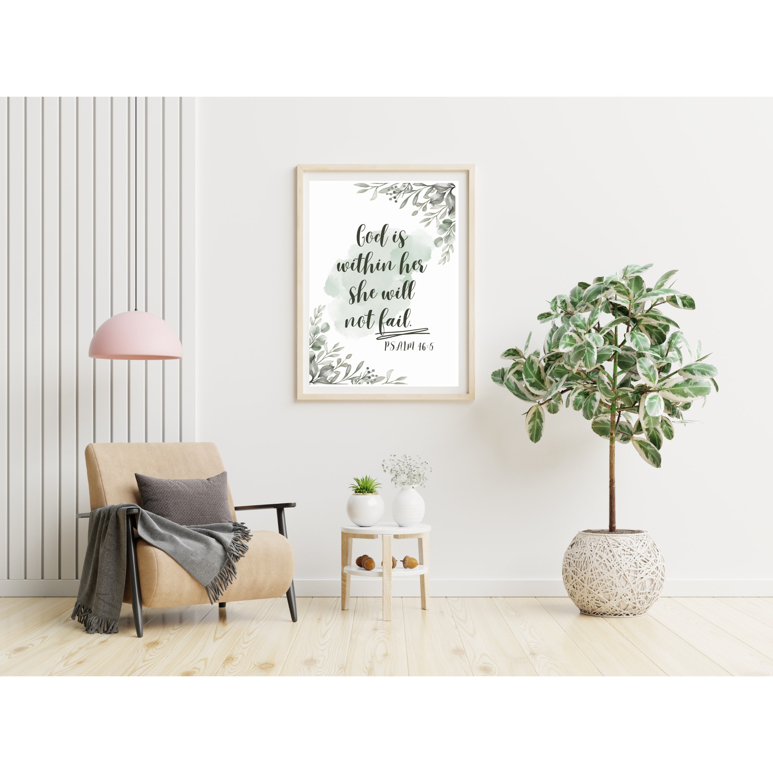 Bible Verse Psalm 46:5 Printable Bedroom Decor Living Room Decor - Etsy