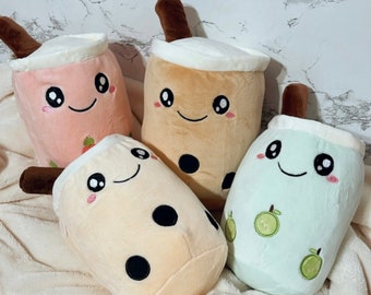 Boba Bubble Pearl Milk Tea Plushie, Cute, Small, and Soft For All Ages