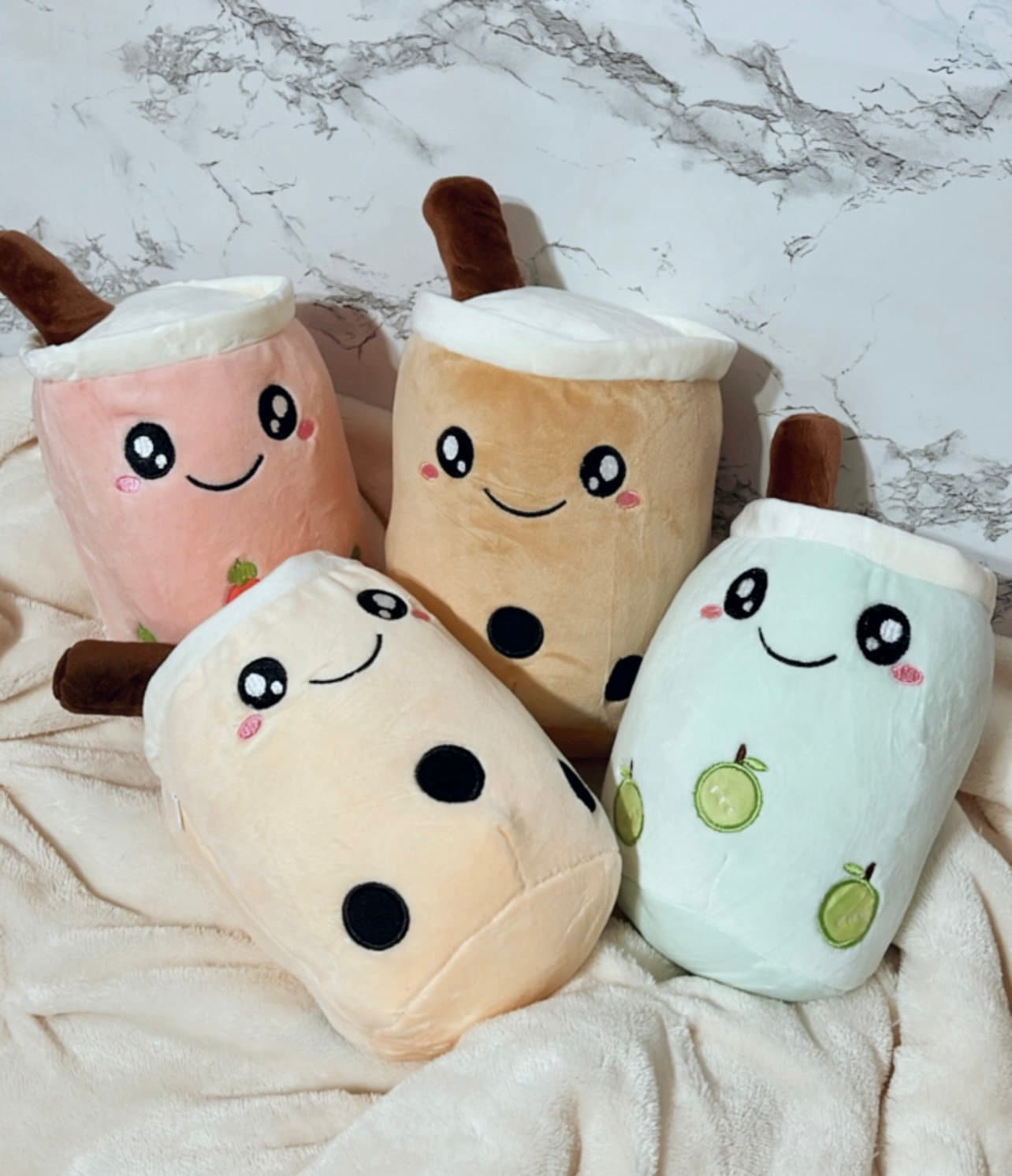 Boba Bubble Pearl Milk Tea Plushie, Cute, Small, and Soft for All Ages ...