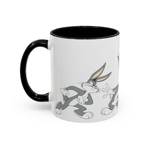 Classic Bugs Bunny Wrap Around Design, Novelty Gift, Looney Tunes, Collectible Mug, Cartoon Character Drinkware, Gender Reveal 11oz