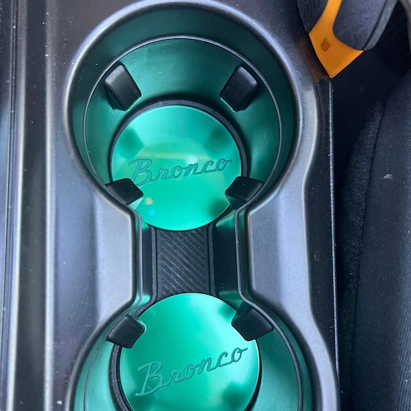 Eruption Green Bronco Full Size Cupholder Inserts for Ford Bronco and Bronco Sport