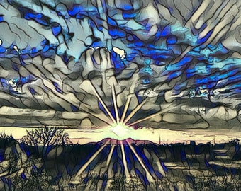 Digital Art Download Desert Sunrise 1 Photo Art Wall Decor