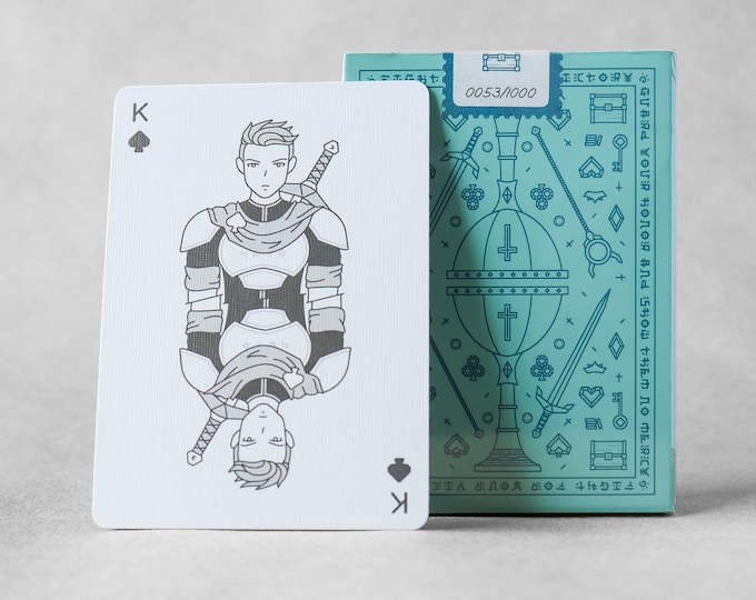 Action Adventure Playing Cards with Anime-inspired, Hand-drawn Illustrations