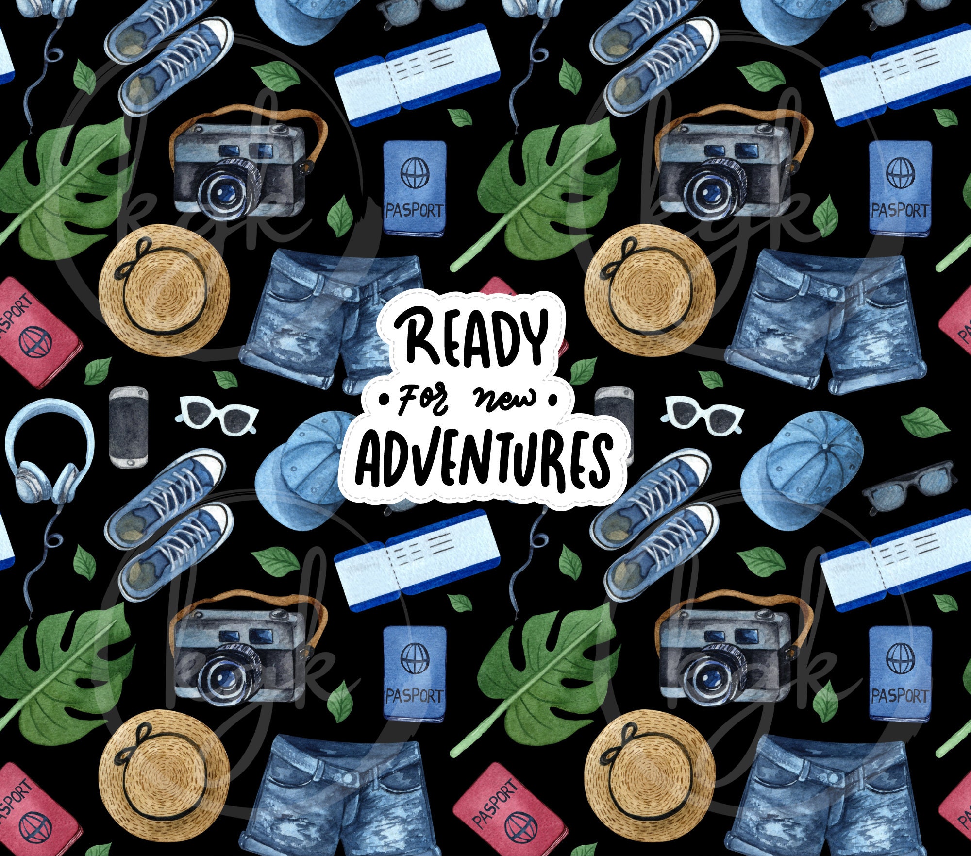 Ready for New Adventures Summer Vacation Tumbler Wrap, Two Pngs - Etsy