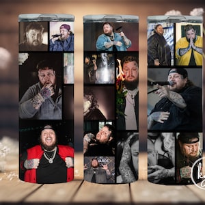 Jelly Roll fan photo collage 20oz sublimation tumbler wrap PNG