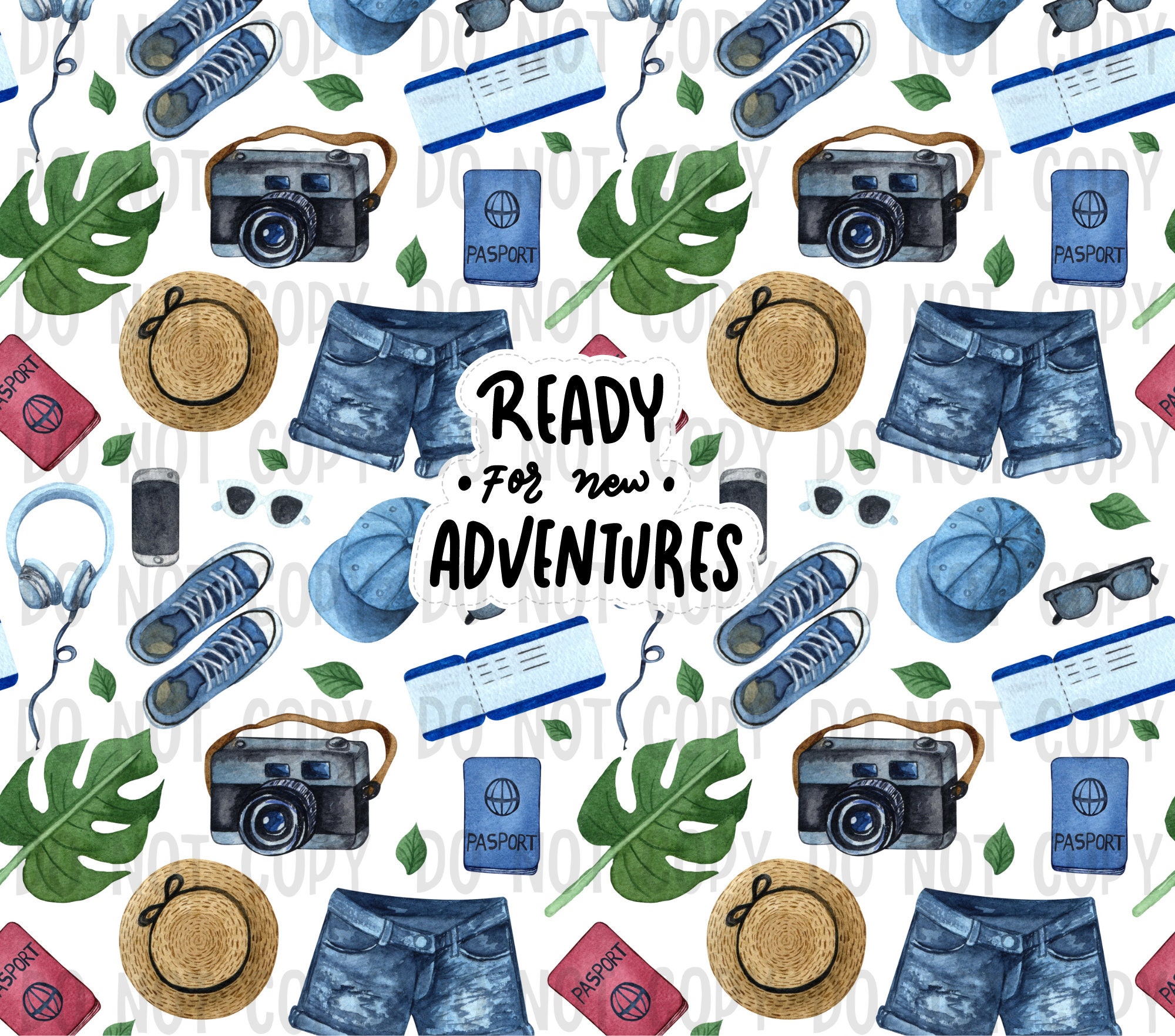 Ready for New Adventures Summer Vacation Tumbler Wrap, Two Pngs - Etsy