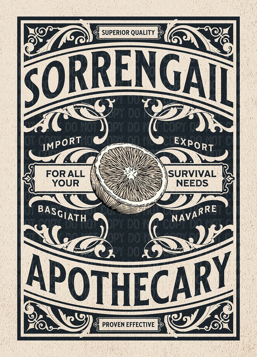 Sorrengail Apothecary Fourth Wing Inspired PNG