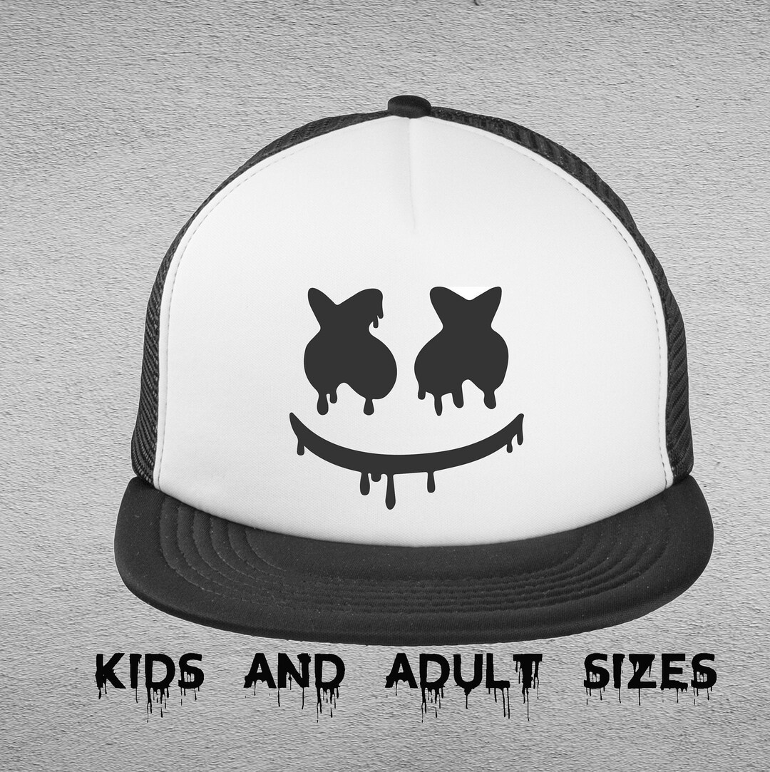 Marshmello Drip Trucker Hat Kids and Adult Etsy