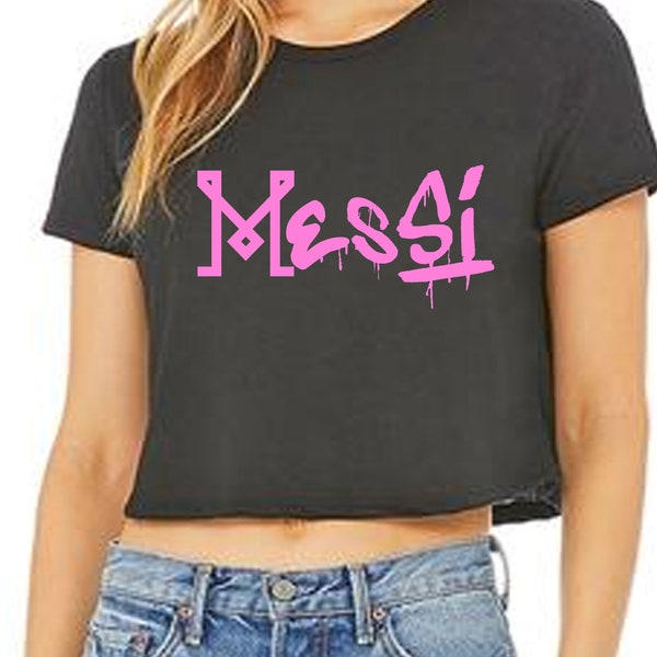 Lionel Messi Miami women’s girls crop top  shirt