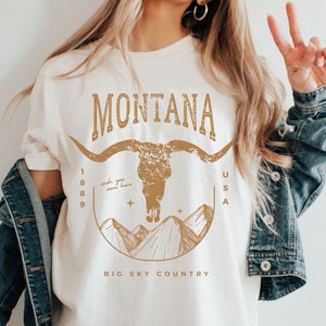 Montana Shirt | Country Tee | Summer Shirt | Vacation Tee | Travel Shirt | Graphic Tee | Oversized Shirt | Comfort Colors
