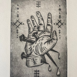 Triple Tap / Stigmata Intaglio Print