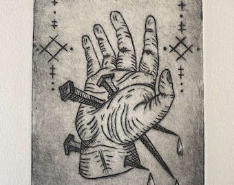 Triple Tap / Stigmata Intaglio Print