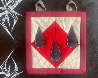 Stigmata blood drops - quilt tapestry
