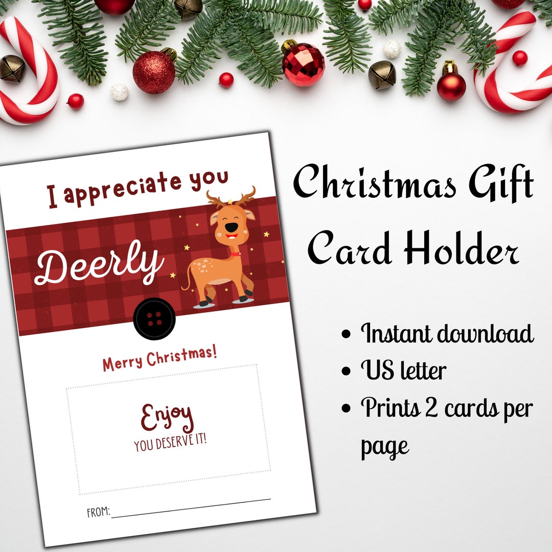 Christmas Coffee Gift Card Holder | Printable Gift Card Holder ...