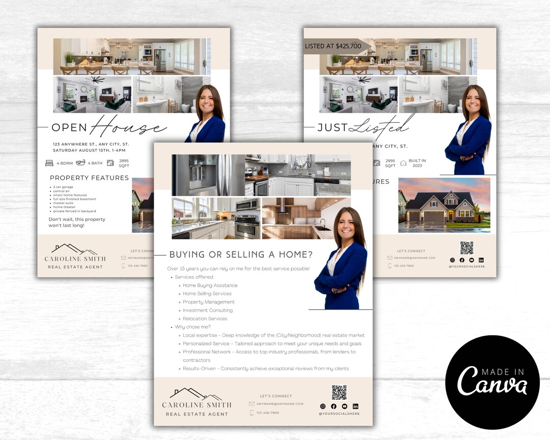 Realtor Flyer | Open House Flyers Real Estate | Realtor Marketing ...