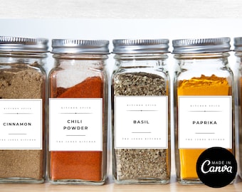 Custom Labels | Pantry Labels | Pantry Decals | Spice Labels | Kitchen Organization | Home Organization | Kitchen Food Storage