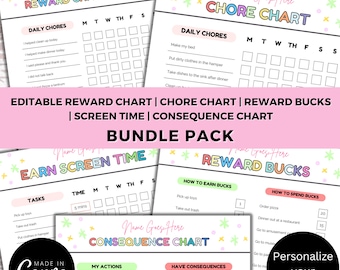 Dólares editables para mamás imprimibles / Dólares por buen comportamiento / Cuadro de tareas / Cupón de recompensa para niños / Dólares por tareas para niños / Cuadro de recompensas / Dinero editable