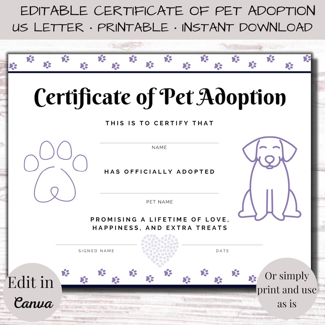 editable-pet-adoption-certificate-dog-certificate-adoption-sign-pet-adoption-printable-custom-adoption-certificate-etsy