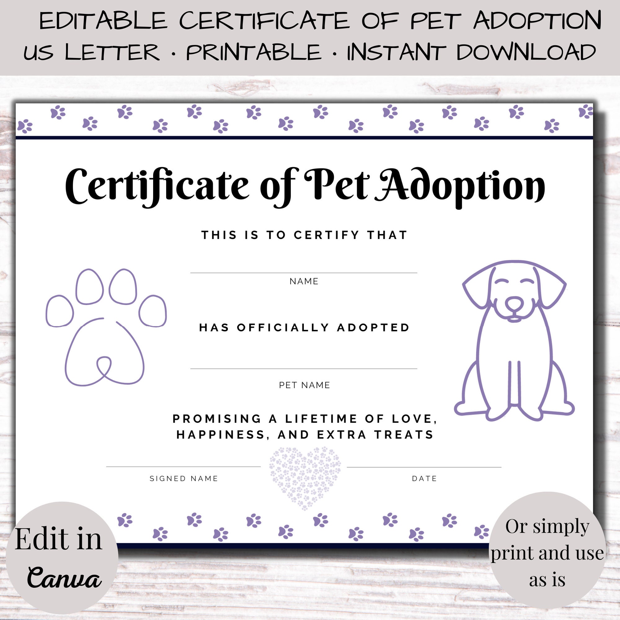 editable-pet-adoption-certificate-dog-certificate-adoption-sign-pet-adoption-printable-custom-adoption-certificate-etsy
