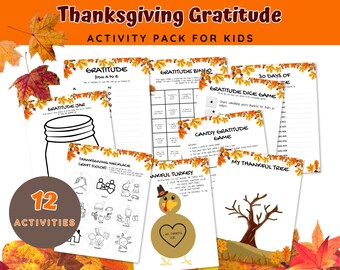Gratitude Activity For Kids | Gratitude Bingo | Thanksgiving Gratitude Cards | Thanksgiving Printable | Thankfulness Activity | Gratidue jar
