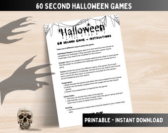 Eén-minuutgames | Halloween-game van 60 seconden | Game van 60 seconden | Herfstfeestspellen | Groepsfeestspellen voor kinderen oktober | Game-avond voor het hele gezin