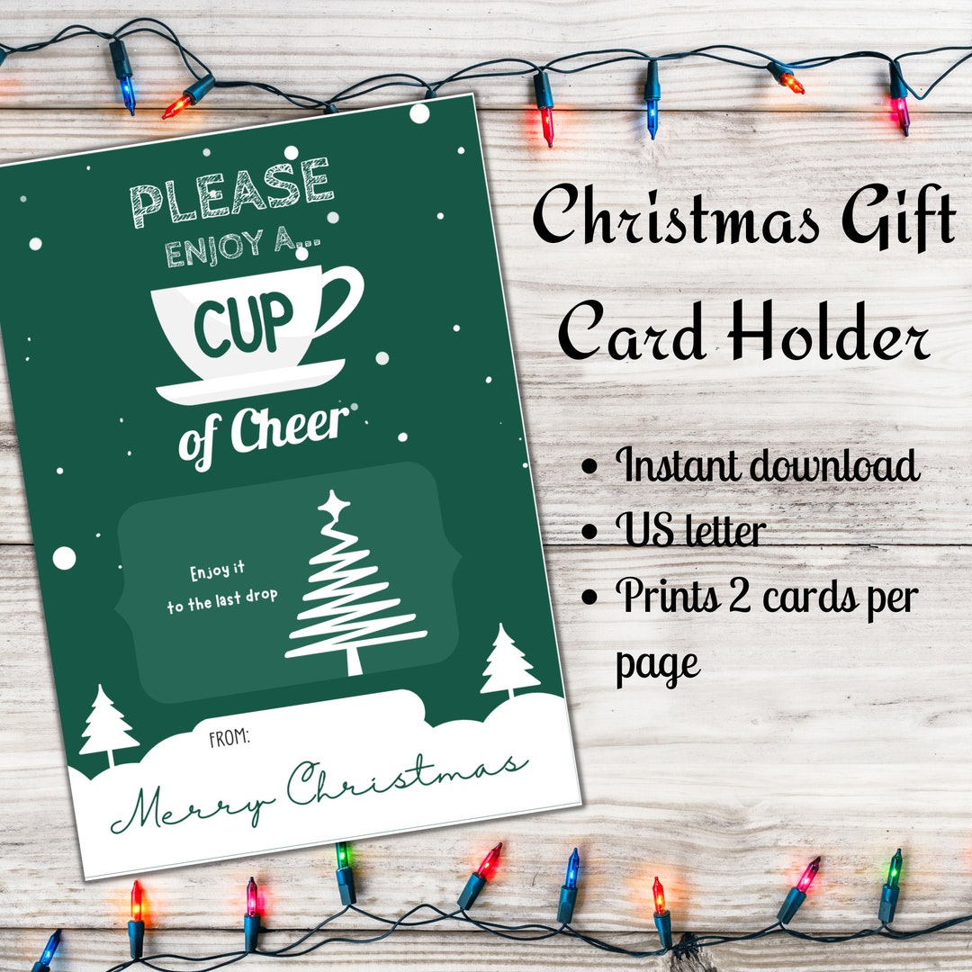 Printable Coffee Gift Card Holder | Happy Holidays | Thanks A Latte ...