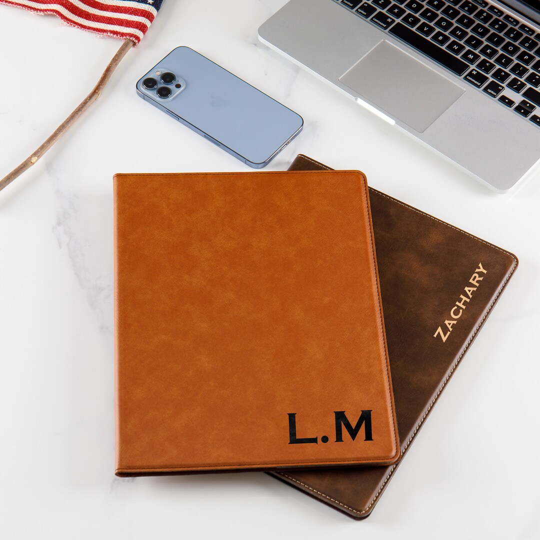 Personalized Leather Portfolio, Personal Gift for Men, Personalized