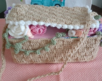 Picnic Basket Purse Crochet PDF Pattern