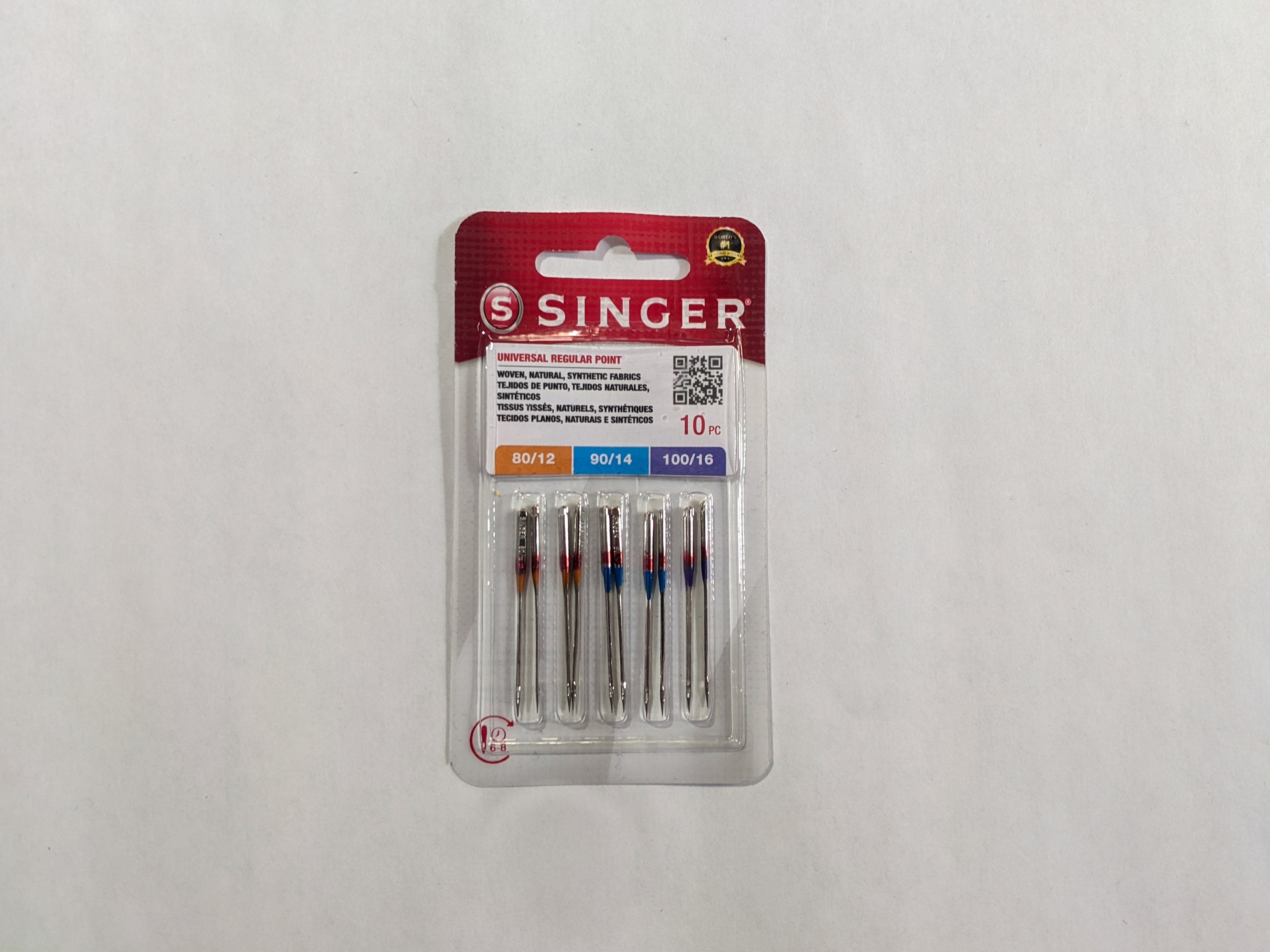 Singer Universal Heavy Duty Machine Needles. Assorted. 5 Needles: Two  100/16, Two 110/18, and One 90/14 04801 